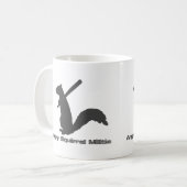 怒っているリスの在郷軍 コーヒーマグカップ (正面左)