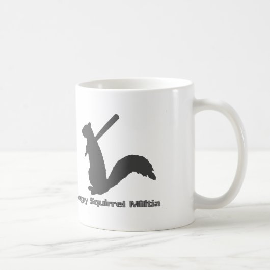 怒っているリスの在郷軍 コーヒーマグカップ (右)