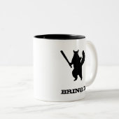 怒っているリスは言います; それを持って来て下さい ツートーンマグカップ (正面右)