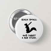 怒っているリス: 環境の保護装置 缶バッジ (正面&裏面)