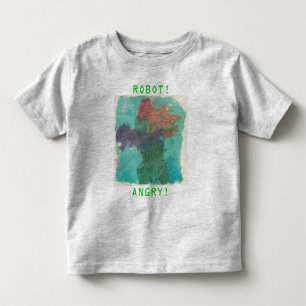 怒っているロボット トドラーTシャツ