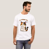 怒っている三毛猫 - あなたを判断します Tシャツ (正面フル)