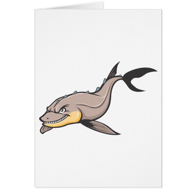 怒っている中国のなチョウザメ (正面)