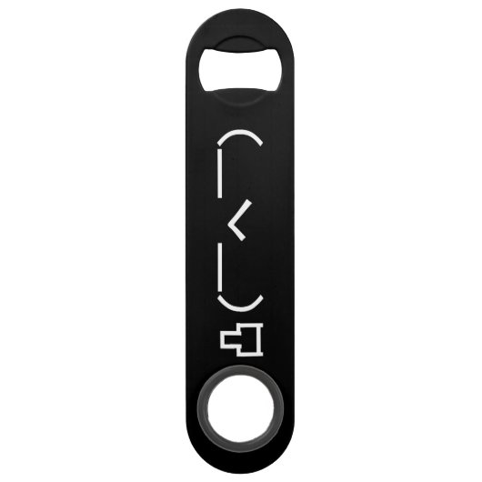 怒っている中指の顔文字の日本語Kaomoji スピード栓抜き (裏面)