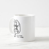 怒っている今回の顔に勝ちます コーヒーマグカップ (正面左)