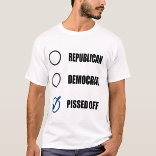 怒っている共和党の民主党員 Tシャツ