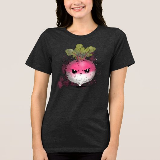 怒っている大根 トライブレンドＴシャツ (正面)