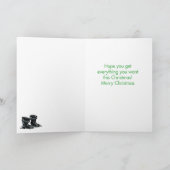 怒っている子供の暴徒のクリスマスのユーモアカード シーズンカード (内部)