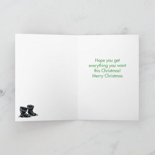 怒っている子供の暴徒のクリスマスのユーモアカード シーズンカード (内部)