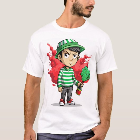 怒っている子供 Tシャツ (正面)