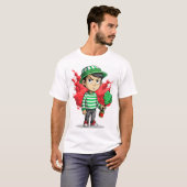 怒っている子供 Tシャツ (正面フル)