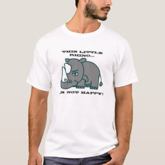 怒っている小さいサイ Tシャツ
