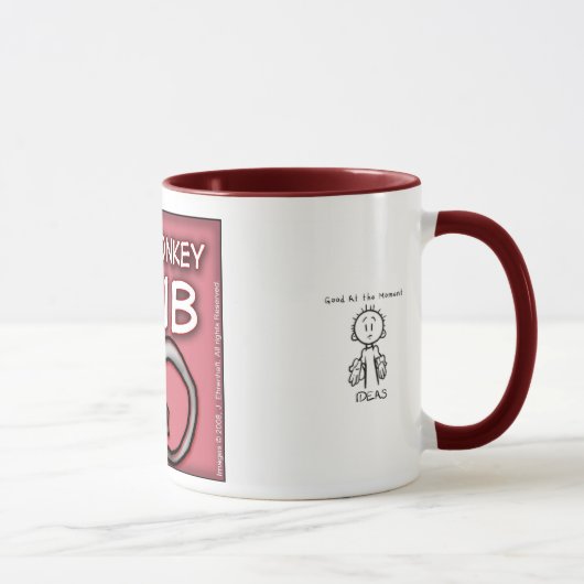 怒っている小さい猿クラブマグ マグカップ (右)