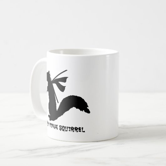 怒っている忍者のリスのコレクション コーヒーマグカップ (正面左)