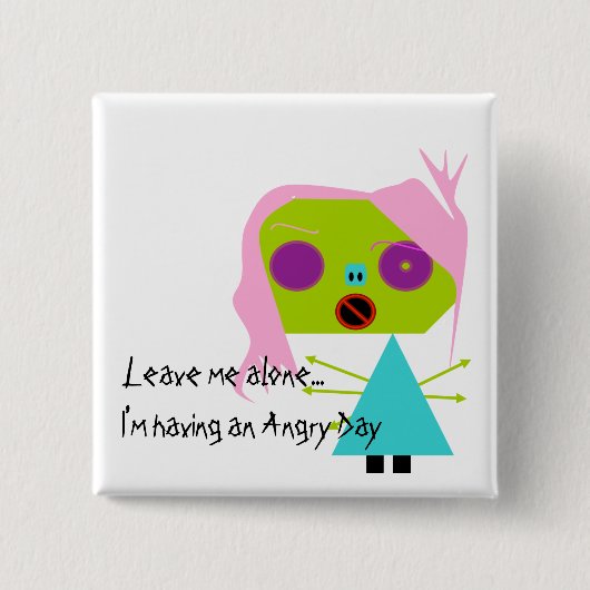 怒っている日ボタン 缶バッジ (正面)