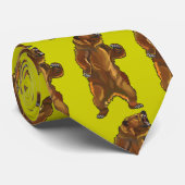 怒っている灰色グマ ネクタイ (ロール)