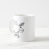 怒っている猫およびクリスマスツリー コーヒーマグカップ (正面左)