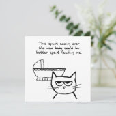 怒っている猫および新生児 案内状 (スタンド正面)