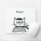 怒っている猫はそう非常にフランスのです マウスパッド (マウス)