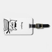 怒っている猫はそう非常にフランスのです ラゲッジタグ (正面横)