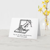 怒っている猫は注意-おもしろいな猫カード--を要求します カード (黄色い花)