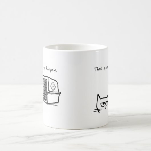 怒っている猫は獣医に行きません コーヒーマグカップ (中央)