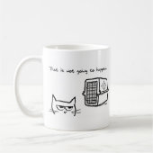 怒っている猫は獣医に行きません コーヒーマグカップ (左)