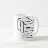 怒っている猫は箱-おもしろいな猫のコーヒー・マグに隠れます コーヒーマグカップ (正面右)