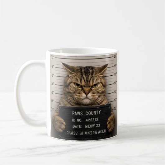 怒っている猫 コーヒーマグカップ (左)