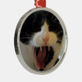 怒っている猫 メタルオーナメント (右)
