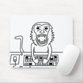 怒っている猿のマウスパッド マウスパッド (マウス)