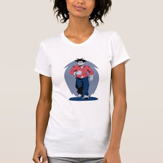 怒っている男性の歩行 Tシャツ (正面)