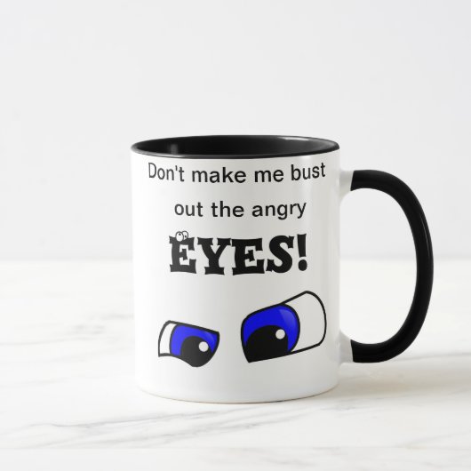 怒っている目の信号器のコーヒー・マグ マグカップ (右)