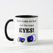 怒っている目の信号器のコーヒー・マグ マグカップ (左)