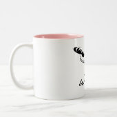 怒っている目- WTFか。 ツートーンマグカップ (左)