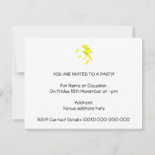 怒っている稲妻。 白の黄色 招待状 (正面)