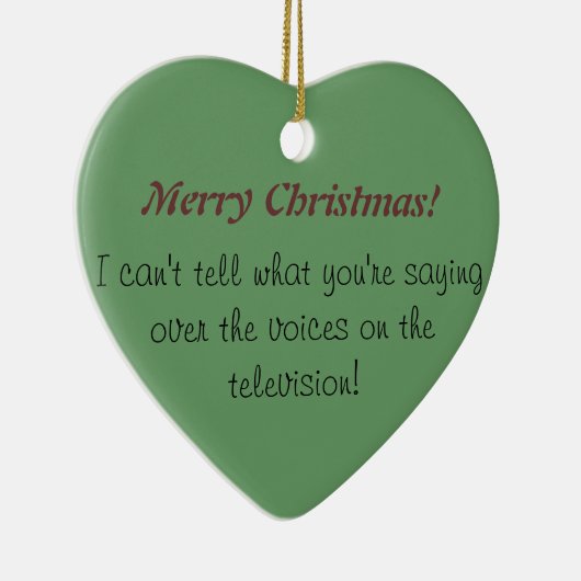 怒っている耳が聞こえない: クリスマスの耳が聞こえない認識度 セラミックオーナメント (右)