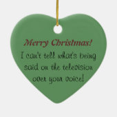 怒っている耳が聞こえない: クリスマスの耳が聞こえない認識度 セラミックオーナメント (裏面)