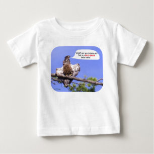怒っている若い白頭鷲 ベビーTシャツ