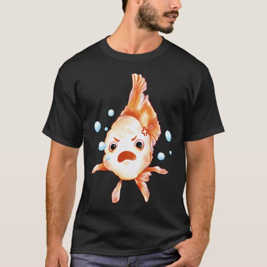 怒っている魚 Tシャツ (正面)