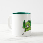 怒っている鶏 ツートーンマグカップ (正面左)