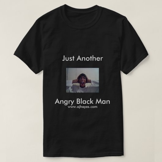"怒っている黒人男性"のTシャツ Tシャツ (デザイン正面)