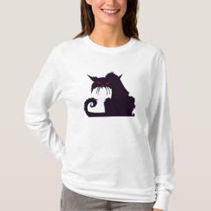怒っている黒猫 Tシャツ
