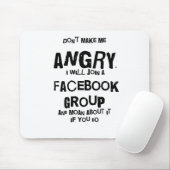 怒っているfacebook マウスパッド (マウス)