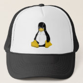 怒っているLINUXのタキシードのペンギン キャップ (正面)