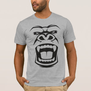 怒っているSilverbackのゴリラ: 積極的なアルファ霊長目 Tシャツ