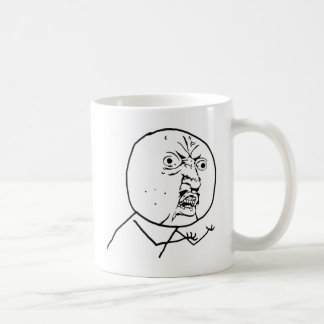 怒っているY U顔無し コーヒーマグカップ