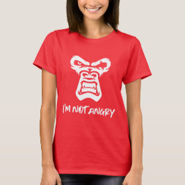 怒ってないよ、猿 Tシャツ