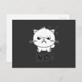 怒ってるくせに可愛い猫がシャーって言うのよ シーズンポストカード (正面/裏面)