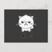 怒ってるくせに可愛い猫がシャーって言うのよ ポストカード (正面)